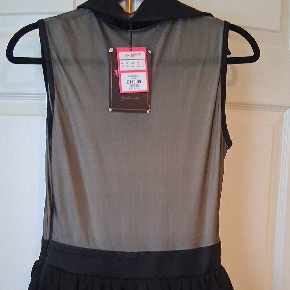 VINTAGE House of CB Black and Mesh Dress - Picture 4 of 7